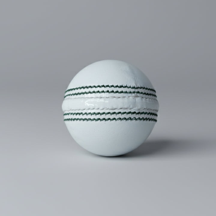 Gortonshire Match Cricket Ball White (Alum Tanned)@front view2