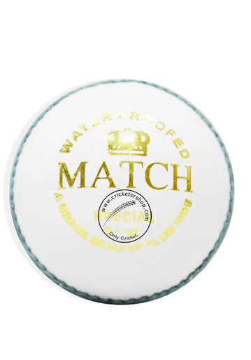 Gortonshire Match Cricket Ball White (Alum Tanned)