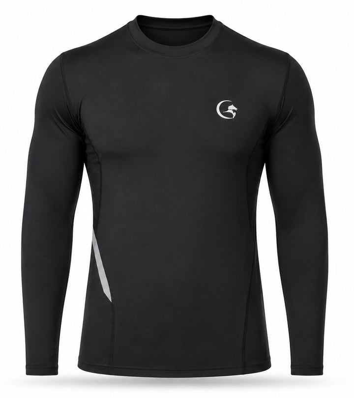 Gortonshire Matrix Compression Long Sleeve @ Front View Black