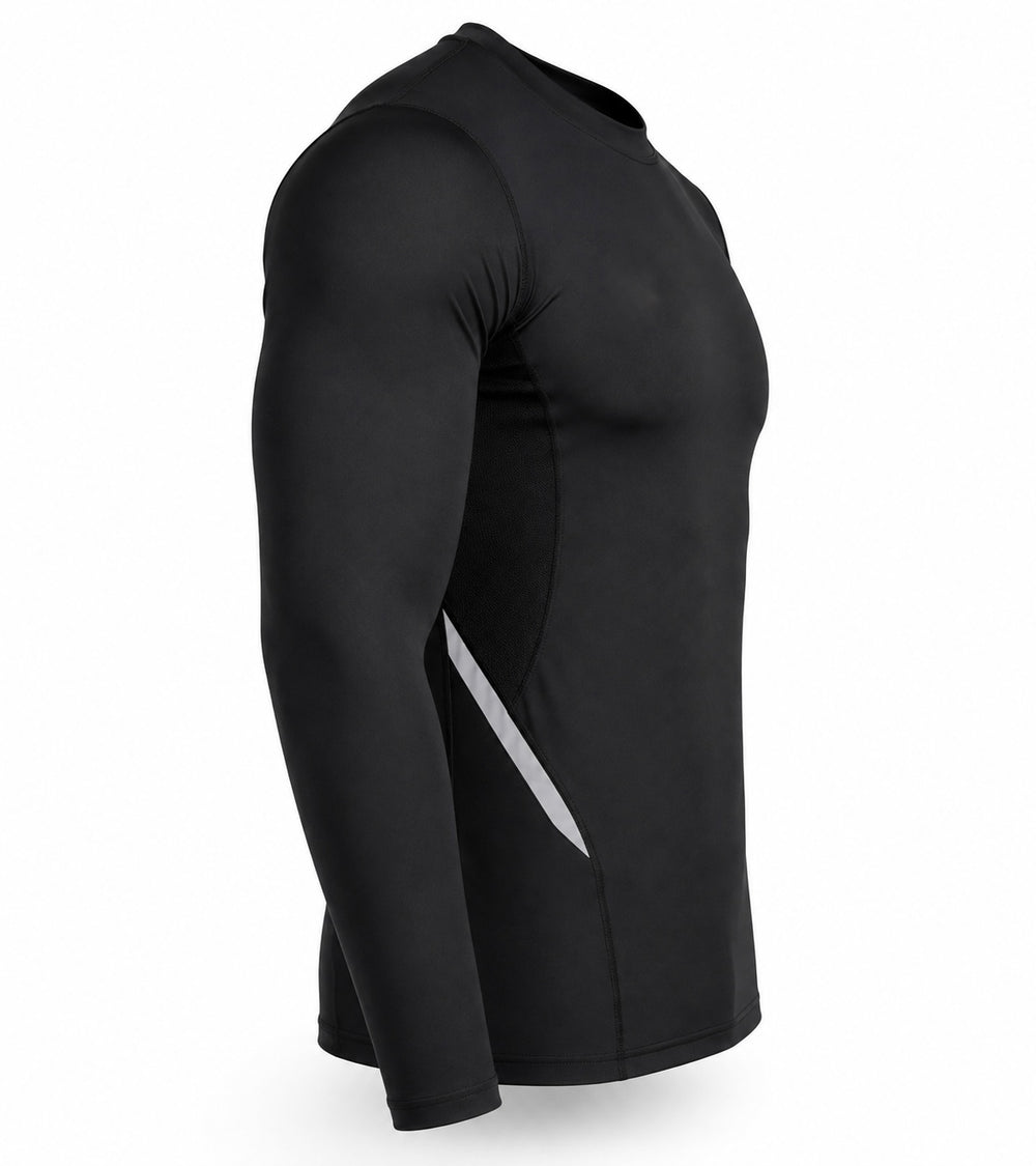 Gortonshire Matrix Compression Long Sleeve @ Side View Black
