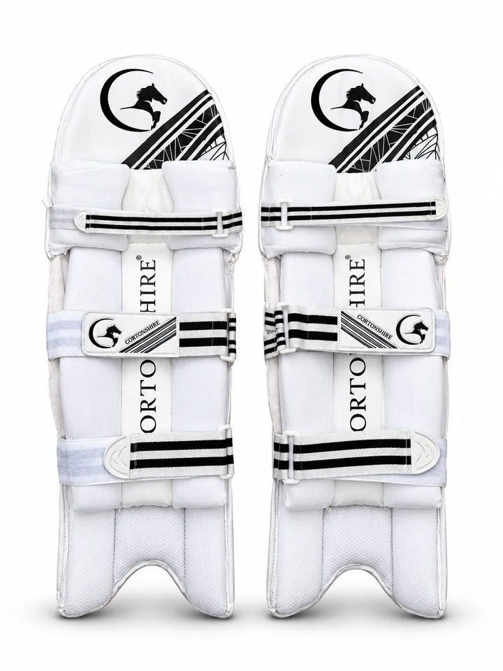 Gortonshire Phantom Cricket Batting Legguard Pads @ Back View
