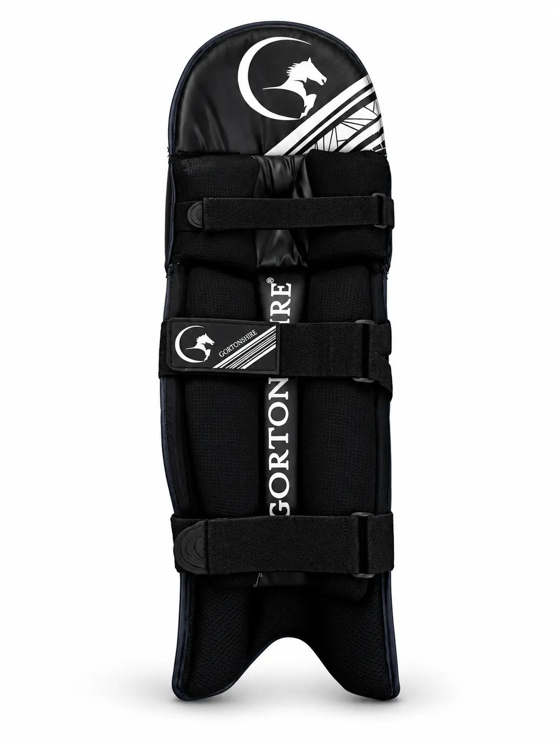 Gortonshire Phantom Cricket Batting Legguard Pads Navy @ Back View 5