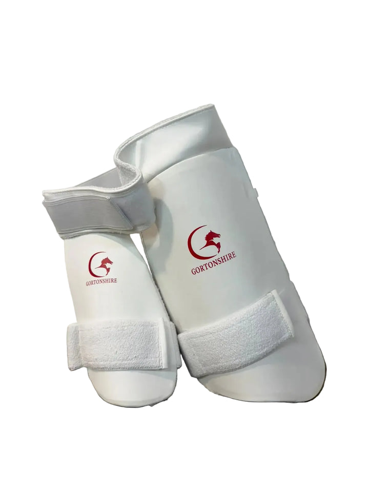 Gortonshire Players Cricket Batting Combo Thigh Guard White Size Mens @ Front View