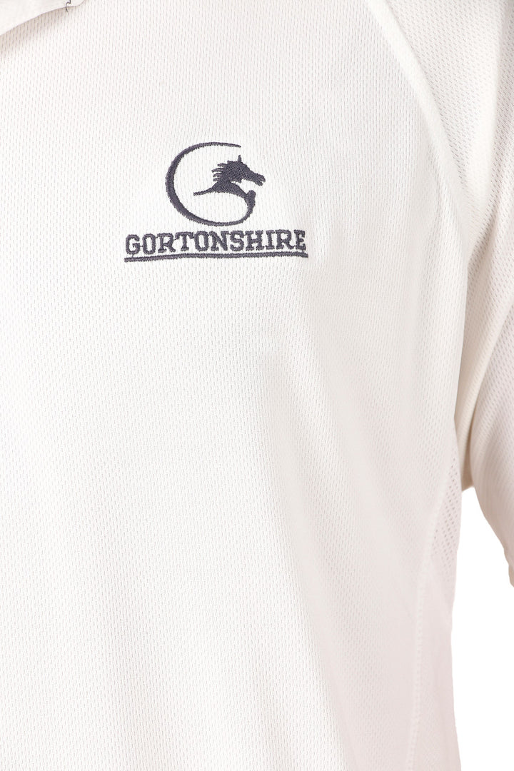 Gortonshire Premium Cricket T Shirt Half Sleeve Senior Sizes @ Close Up View