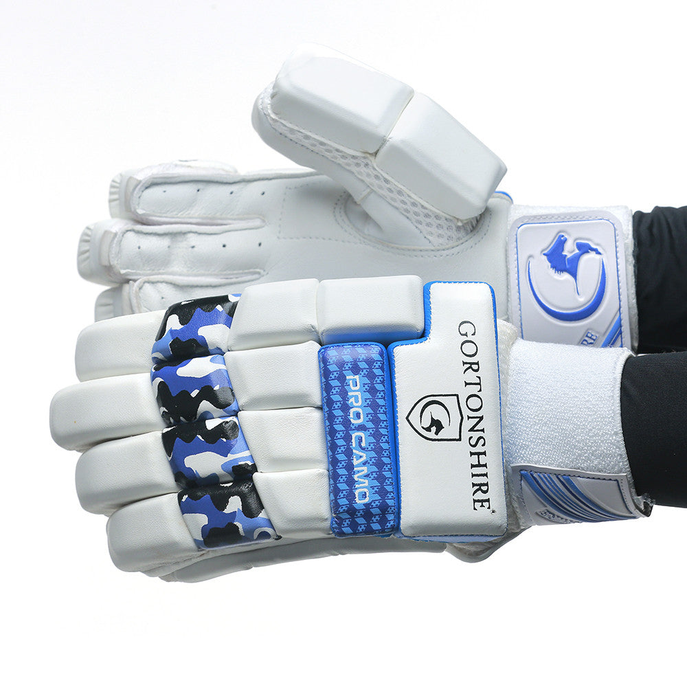 Gortonshire Pro Camo Blue Cricket Batting Gloves @ Composite View