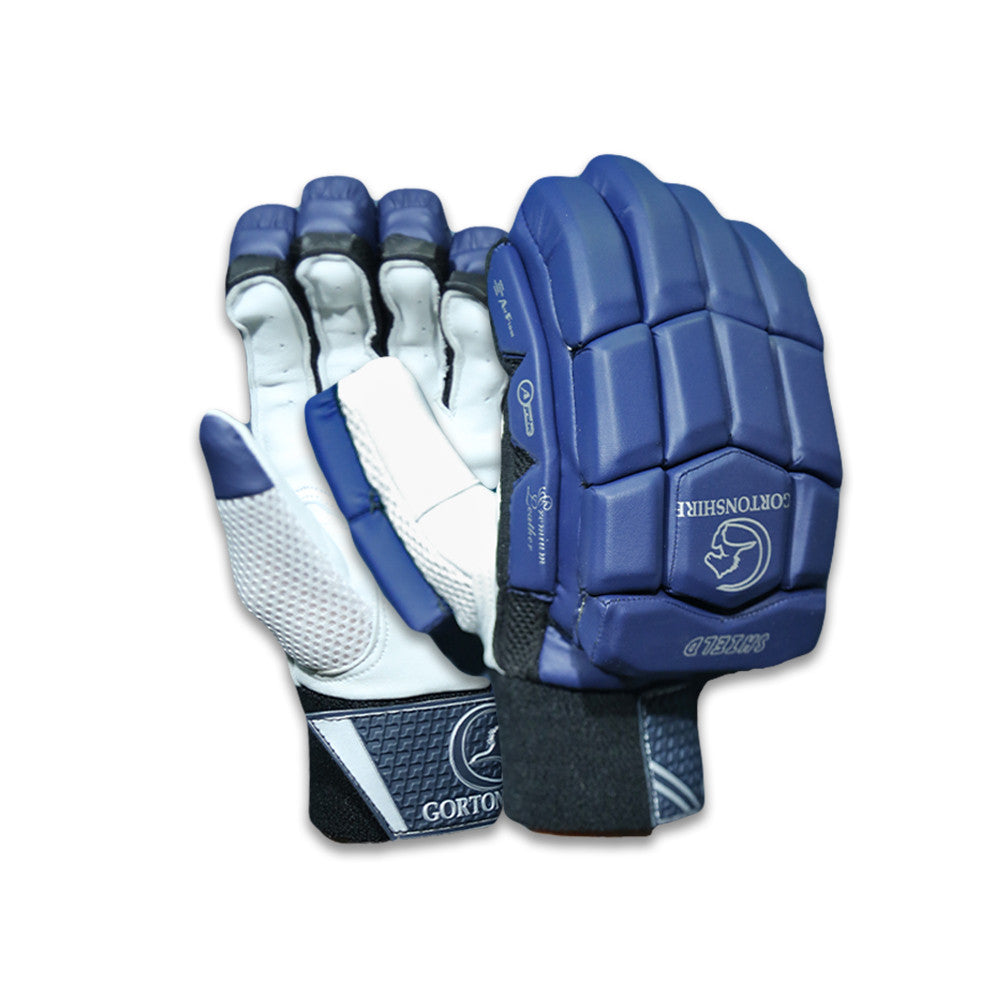 Gortonshire Shield Navy Blue Cricket Batting Gloves Mens Size @ Composite View