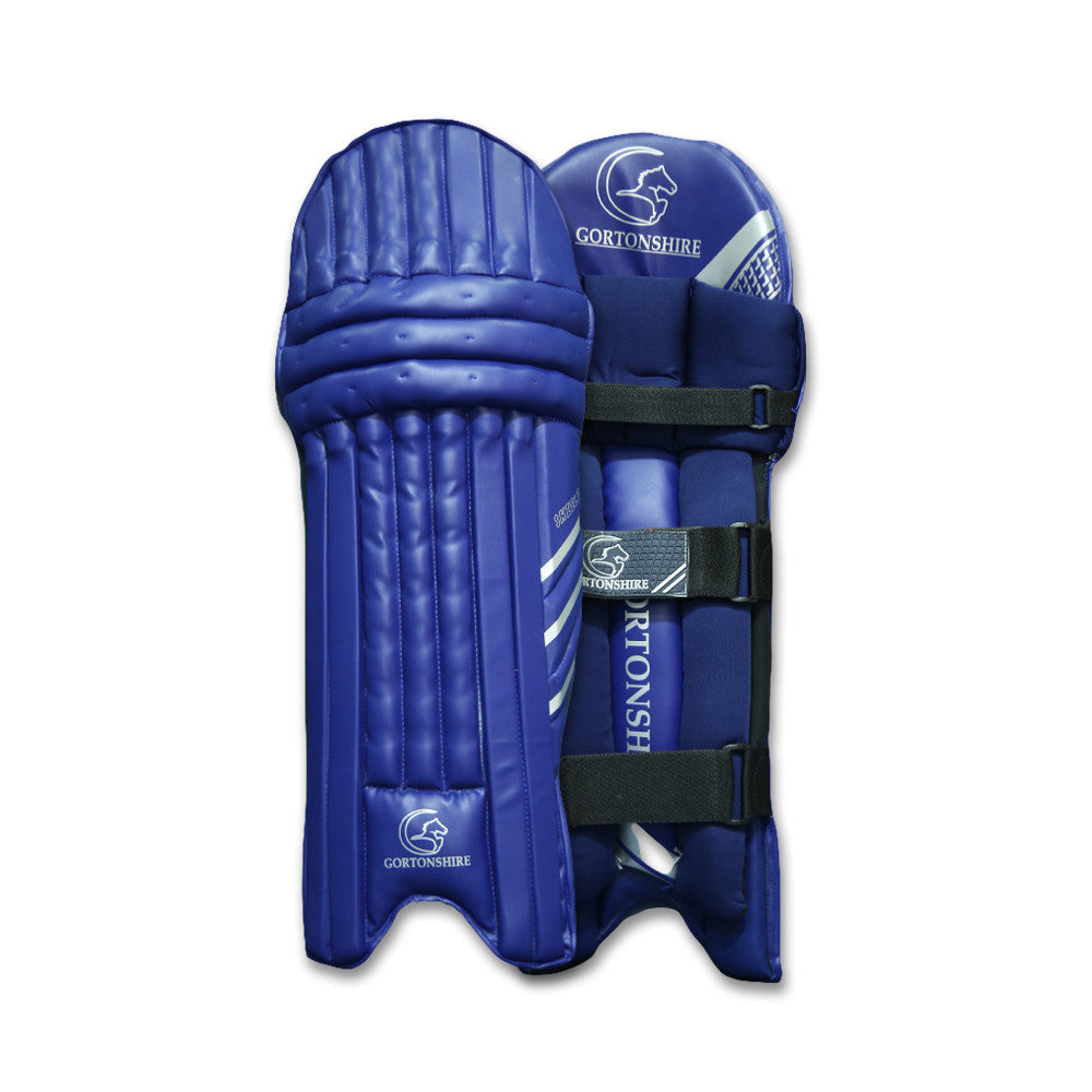 Gortonshire Shield Navy Blue Cricket Batting Leg Guard Pads Mens Size @ Composite View