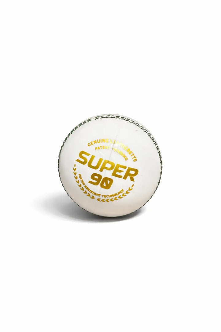 Gortonshire Super 90 Cricket Ball Colour White@front view