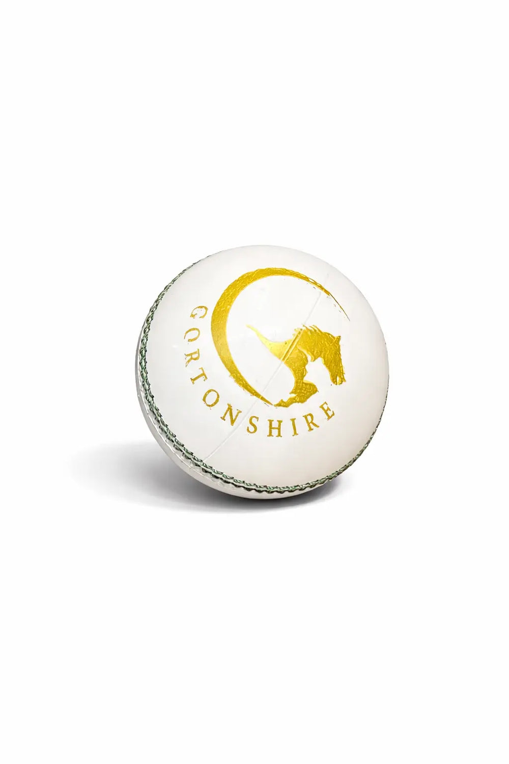 Gortonshire Super 90 Cricket Ball Colour White@front view2