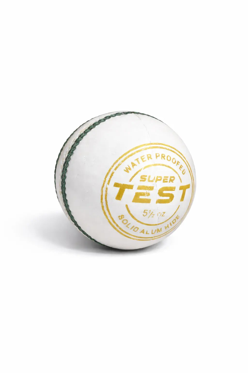 Gortonshire Super Test Cricket Ball White@front view