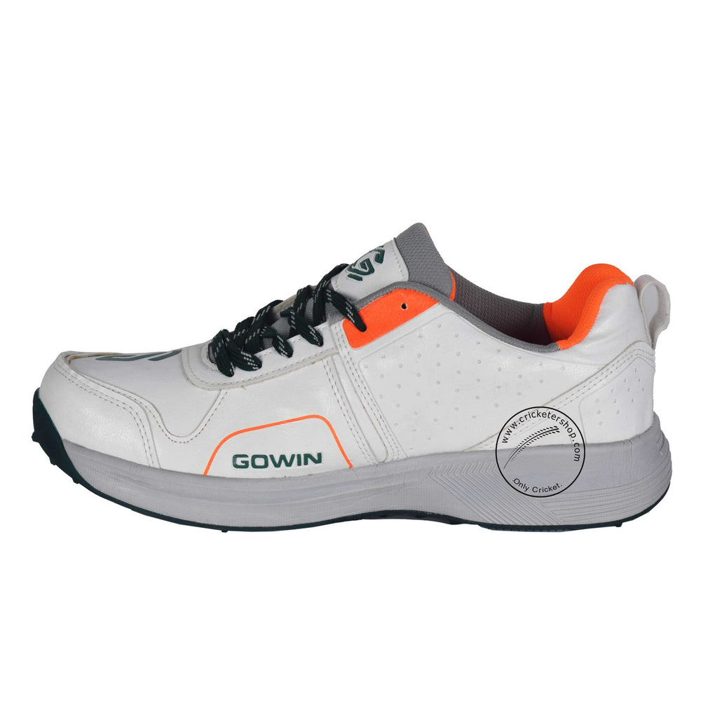 Gowin Nitro Cricket Spike White Valvetpine Shoes Size @ Side View