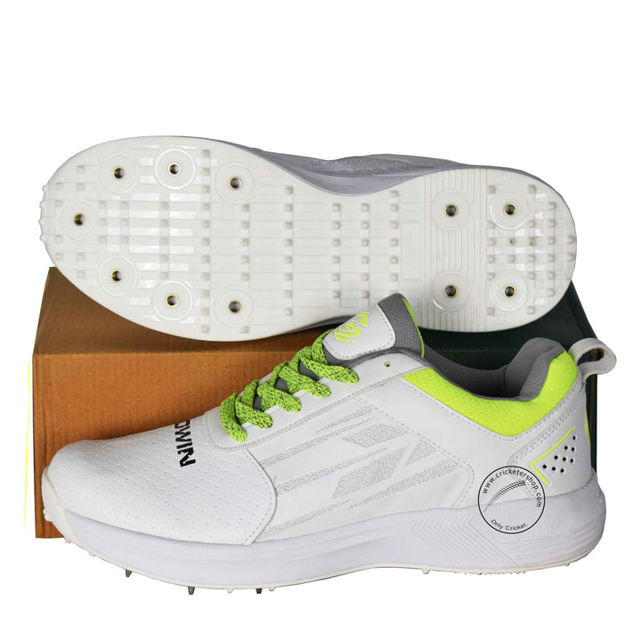 Gowin Tyro Cricket Spike All White Shoes Size @ Composite View 2