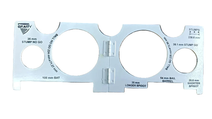 Gravity Cricket Ball Gauge @ Front View