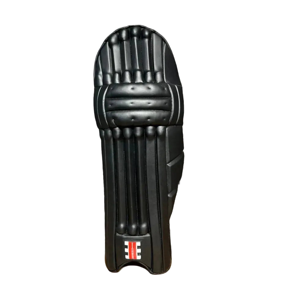 Gray Nicolls GN9 Supertest Black Batting Cricket Leg Guard Pads Size Adult@front view1
