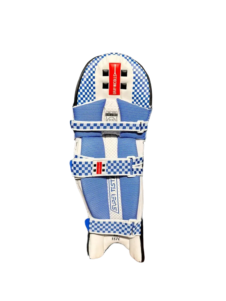 Gray Nicolls GN9 Supertest Black Batting Cricket Leg Guard Pads Size Adult@front view2
