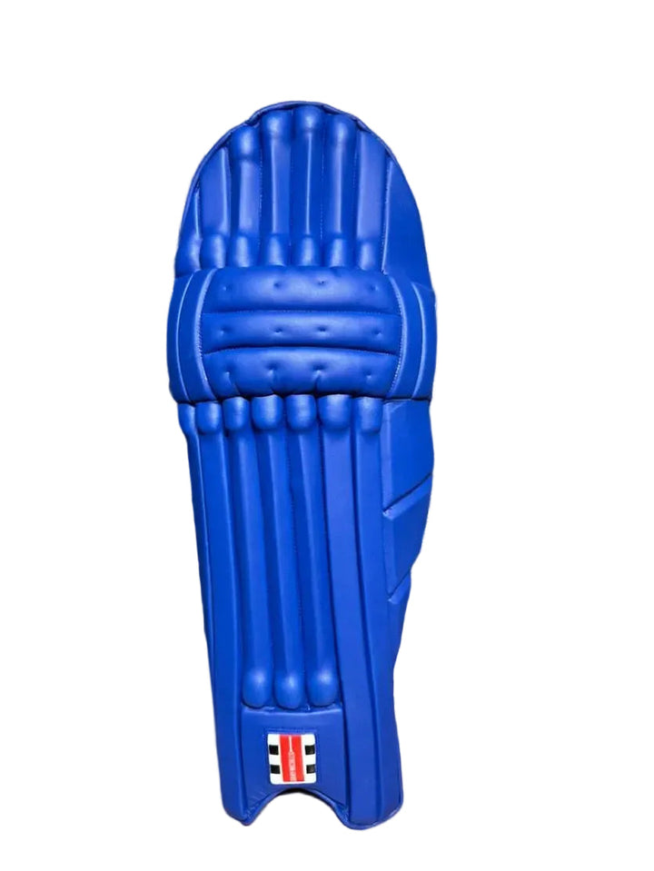 Gray Nicolls GN9 Supertest Blue Batting Cricket Leg Guard Pads Size Adult@front view1