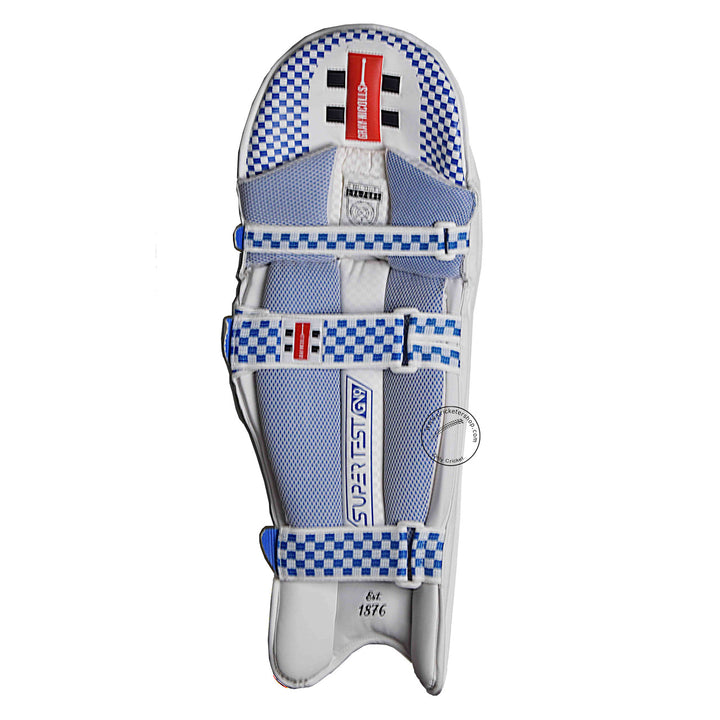 Gray Nicolls GN9 Supertest Cricket Batting Leg Guard Mens Size @ Back View