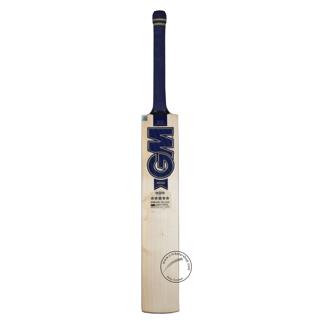 Gunn & Moore (GM) Brava 909 English Willow Cricket Bat Size SH @ Front View