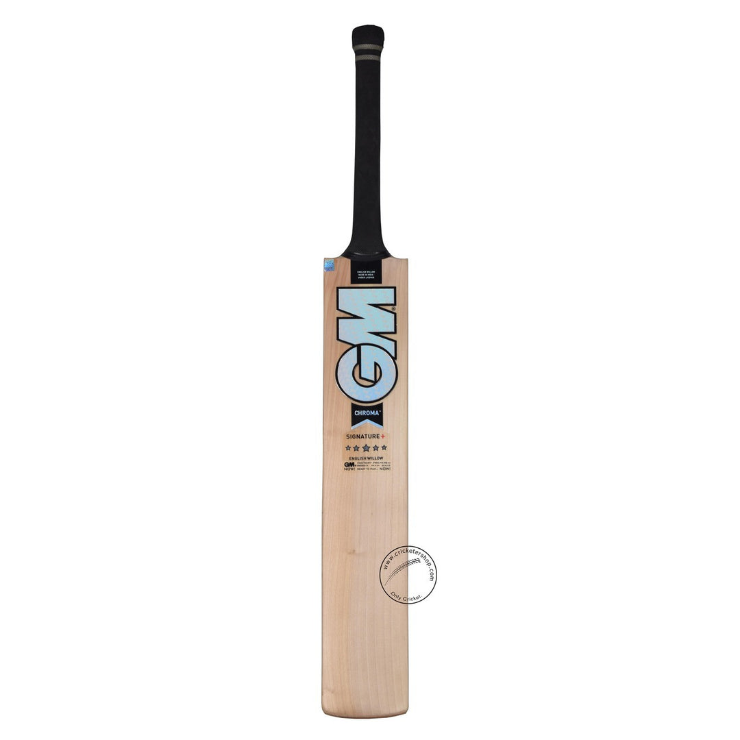 Gunn & Moore (GM) Chroma Signature English Willow Cricket Bat Size SH @ Front View