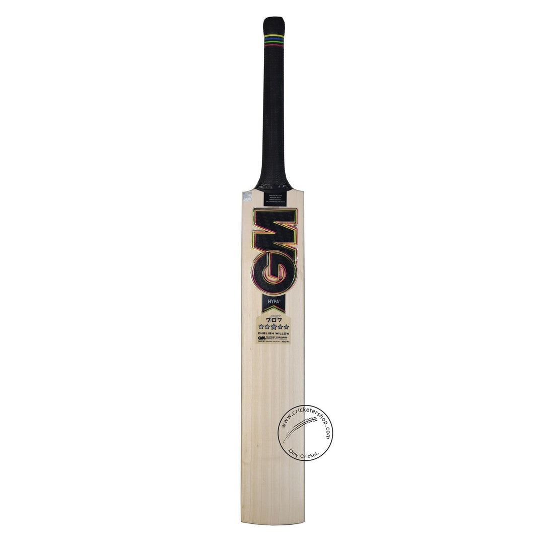 Gunn & Moore (GM) Hypa 707 English Willow Cricket Bat Size SH @ Front View