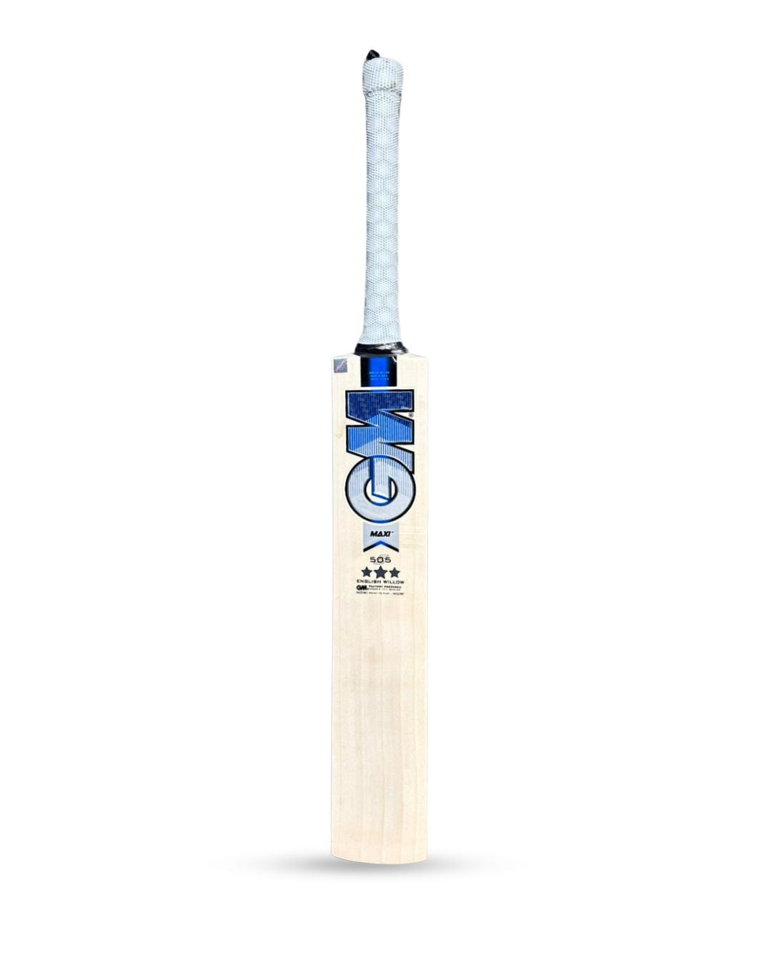 Gunn & Moore (GM) Maxi 505 English Willow Cricket Bat Size SH @ Front View