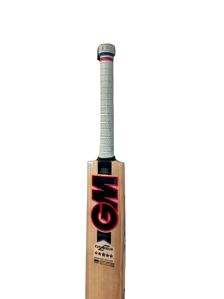 Gunn & Moore (GM) Mythos Excalibur English Willow Cricket Bat Size SH @ Face View