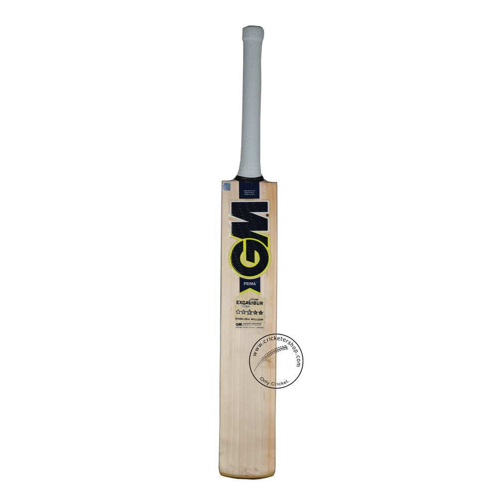 Gunn & Moore (GM) Prima Excalibur English Willow Cricket Bat Size SH @ Front View