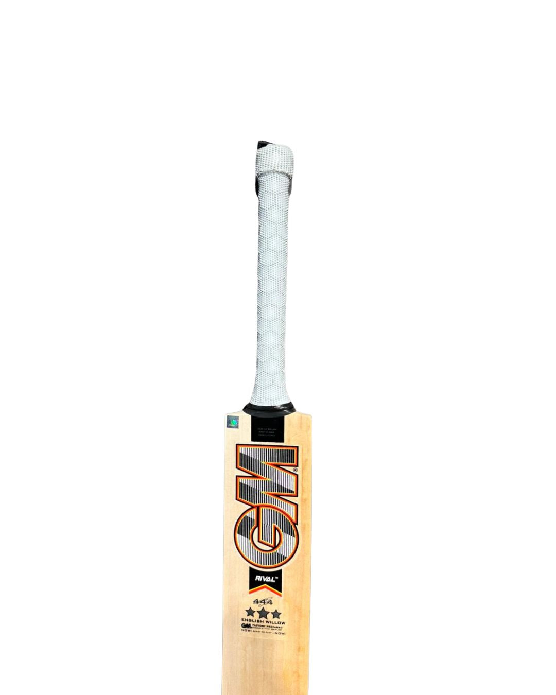 Gunn & Moore (GM) Rival 444 English Willow Cricket Bat Size SH @ Face View