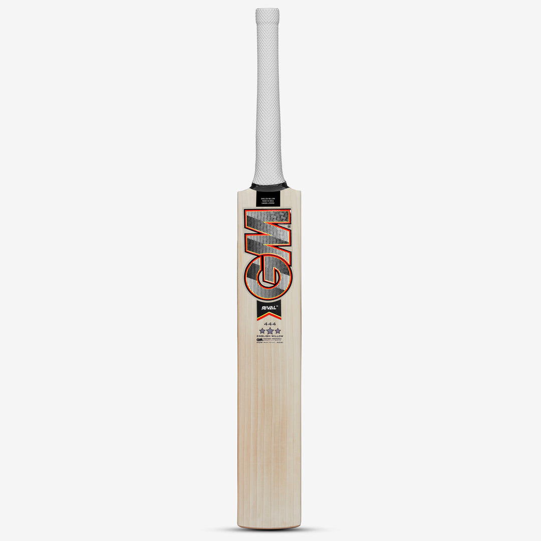 Gunn & Moore (GM) Rival 444 English Willow Cricket Bat Size SH @ Face View 2