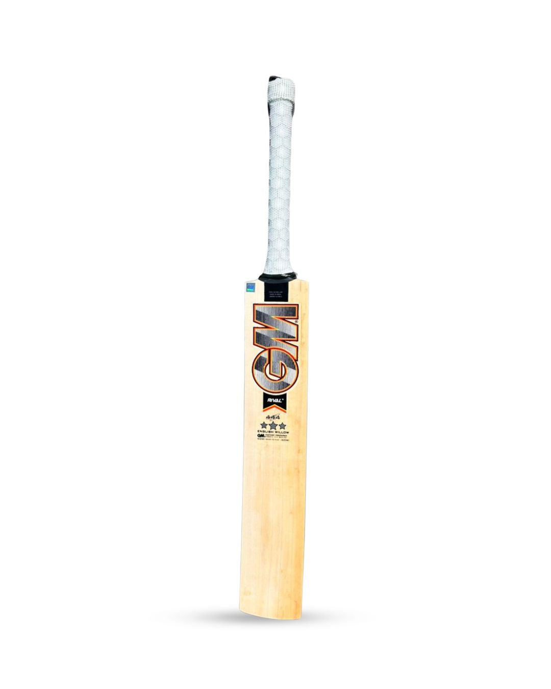 Gunn & Moore (GM) Rival 444 English Willow Cricket Bat Size SH @ Front View