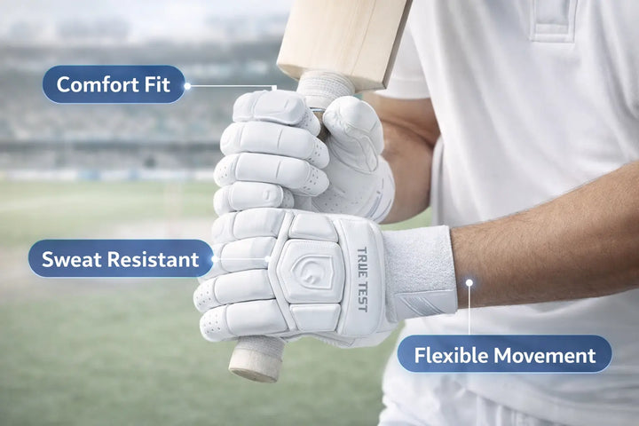 Gortonshire True Test Cricket Batting Gloves Adult Size