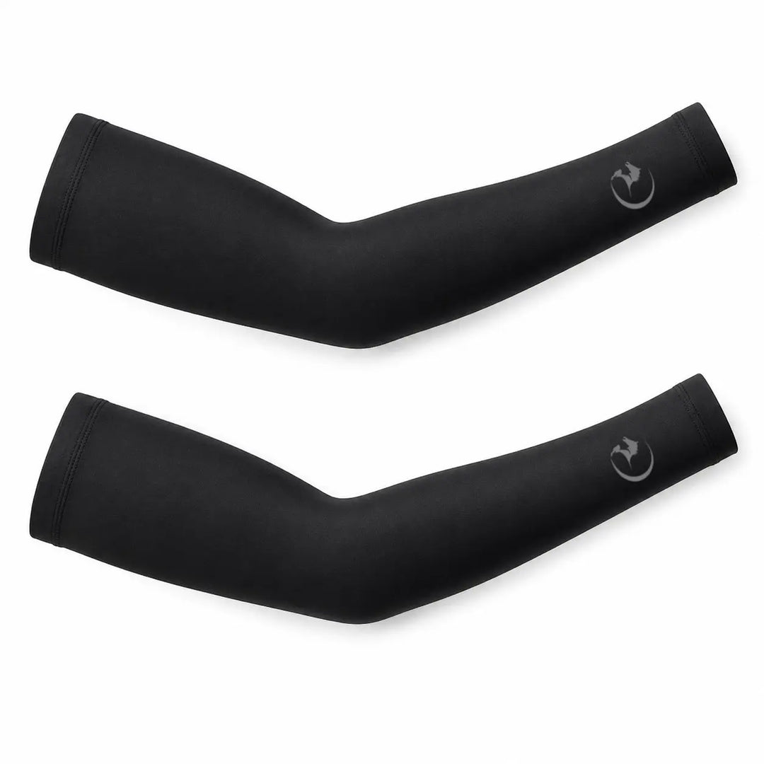 Gortonshire Lycra Cricket Arm Sleeve Black Colour@front view