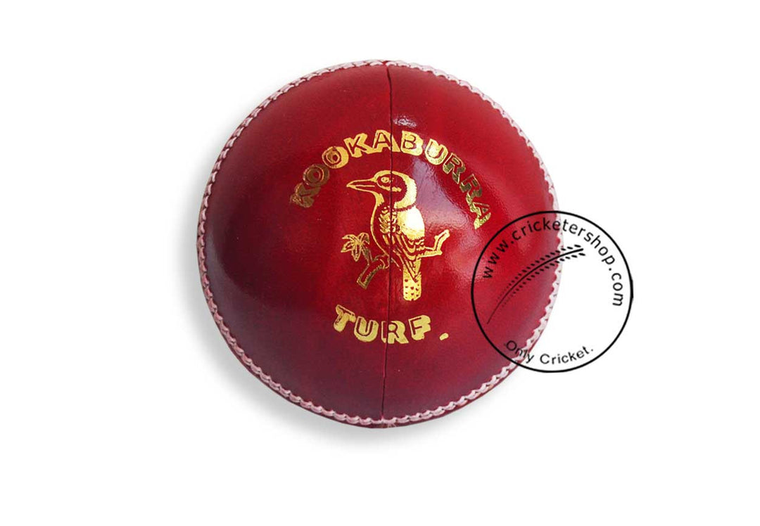 Kookaburra Turf Red Official Test Cricket Ball @ Side View