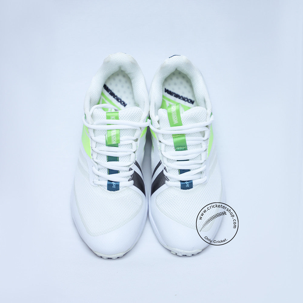 Kookaburra Pro 2.0 Cricket Rubber Shoes White Green Size @ Top View