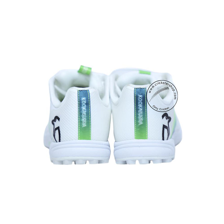 Kookaburra Pro 2.0 Cricket Rubber Shoes White Green Size @ Back View