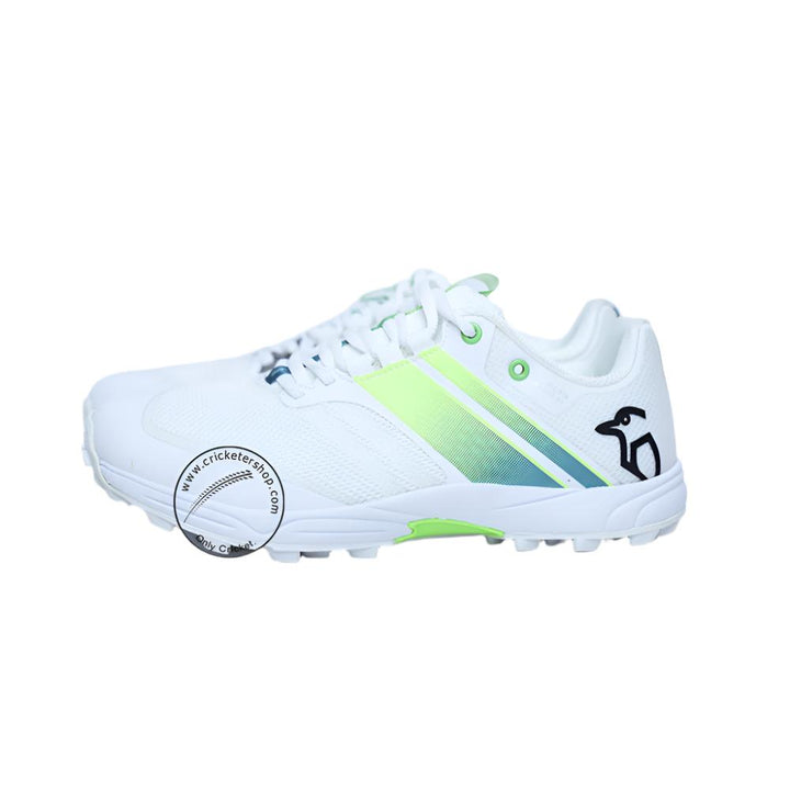 Kookaburra Pro 2.0 Cricket Rubber Shoes White Green Size @ Side 2View