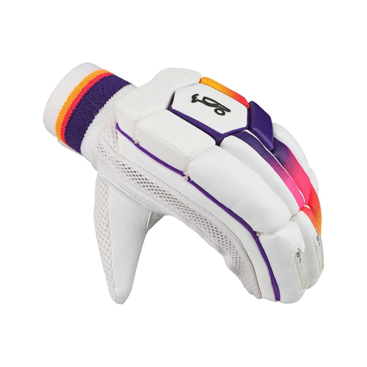 Kookaburra Aura Pro Players Player Cricket Batting Gloves @ Left Back View