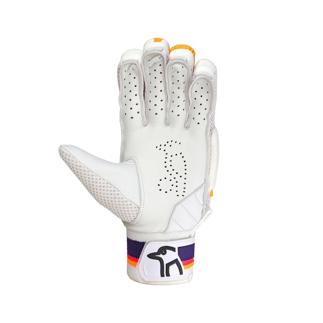Kookaburra Aura Pro Players Player Cricket Batting Gloves @ Left Front View