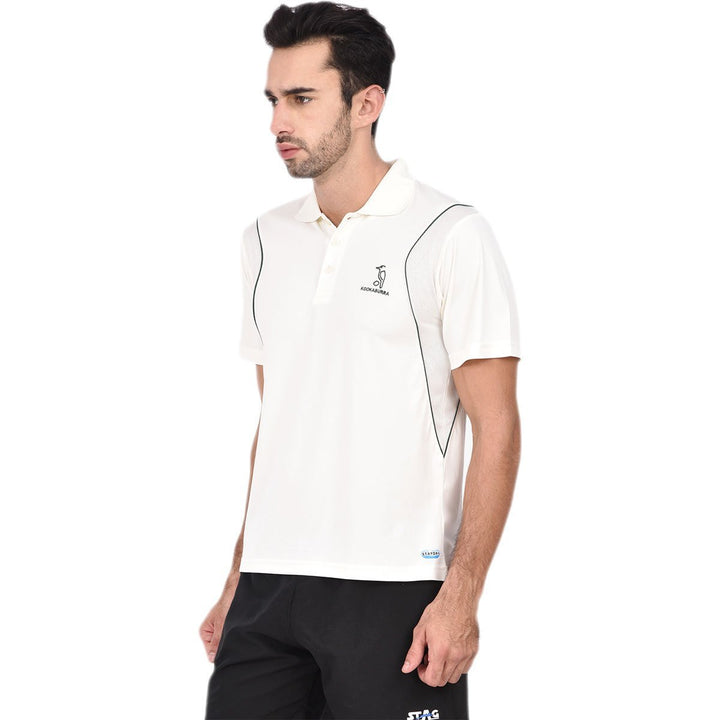 Kookaburra Cricket T Shirt Half Sleeve off White@front view