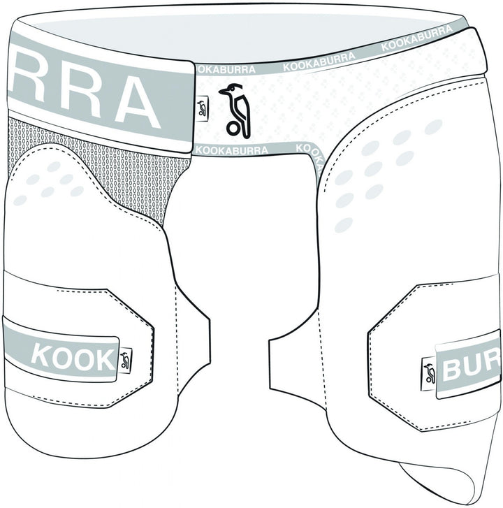 Kookaburra Players Cricket Batting Combo Thigh Guard Pad @Composite View