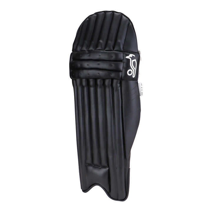 Kookaburra Pro 5.0 Black Batting Leg Guard Pads Adult Size @ Side View
