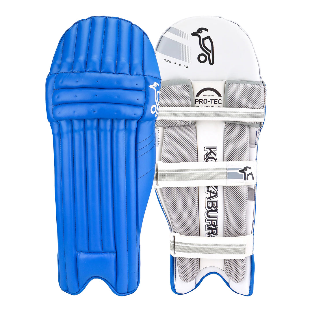 Kookaburra Pro 5.0 Blue Batting Leg Guard Pads Mens Size @ Composite View