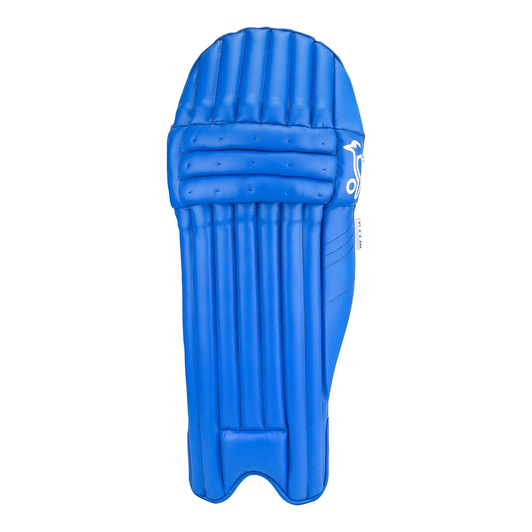 Kookaburra Pro 5.0 Blue Batting Leg Guard Pads Mens Size @ Front View