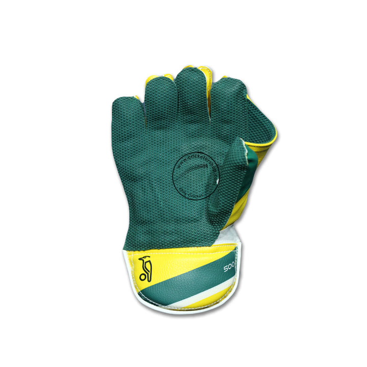 Kookaburra Pro 500 Cricket Wicket Keeping Gloves @ Right Front View