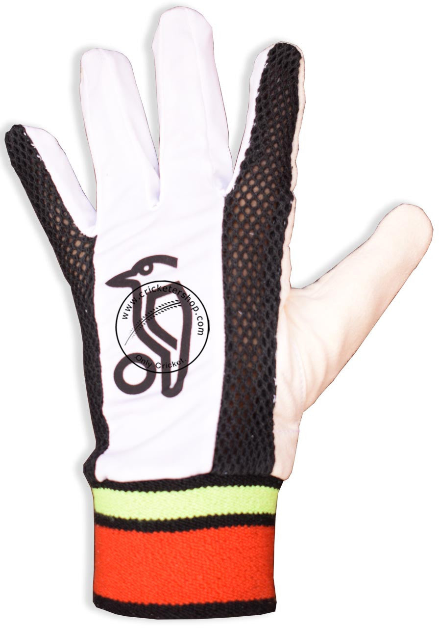 Kookaburra Chamois Padded Inner Gloves for Wicket Keeping Mens Size @Left Back View