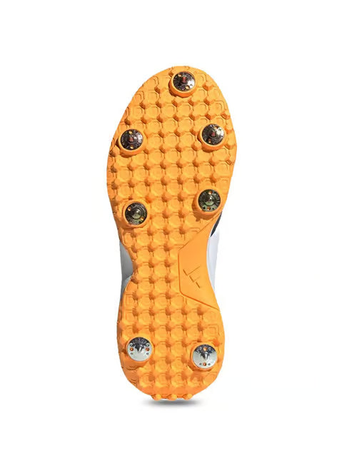 Adidas Howzat White Black Orange Rubber Cricket Shoes@front view5