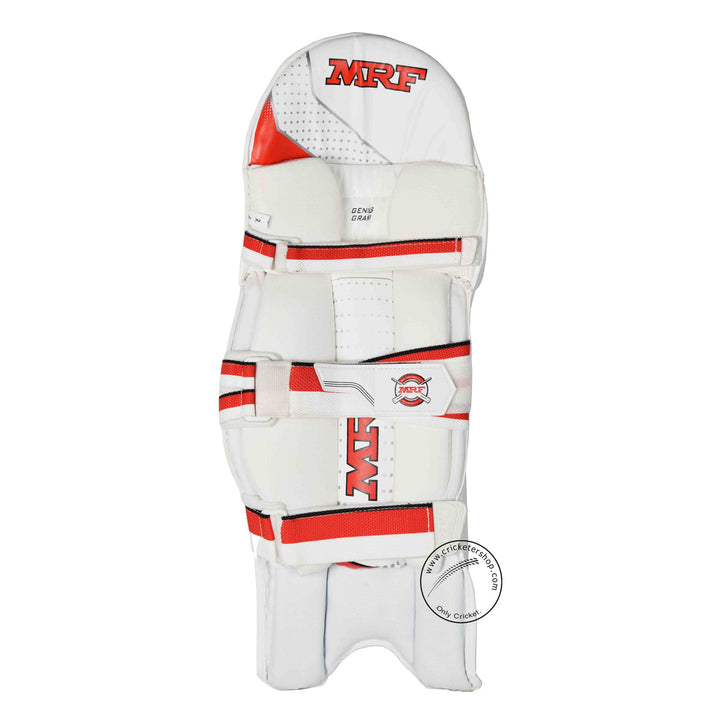 MRF Genius Grand Batting Pads Cricket Batting Leg Guard @ Back View