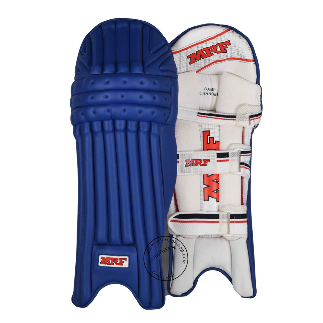 MRF Game Changer Cricket Batting Leg Guard Navy Blue Mens Size @ Composite View