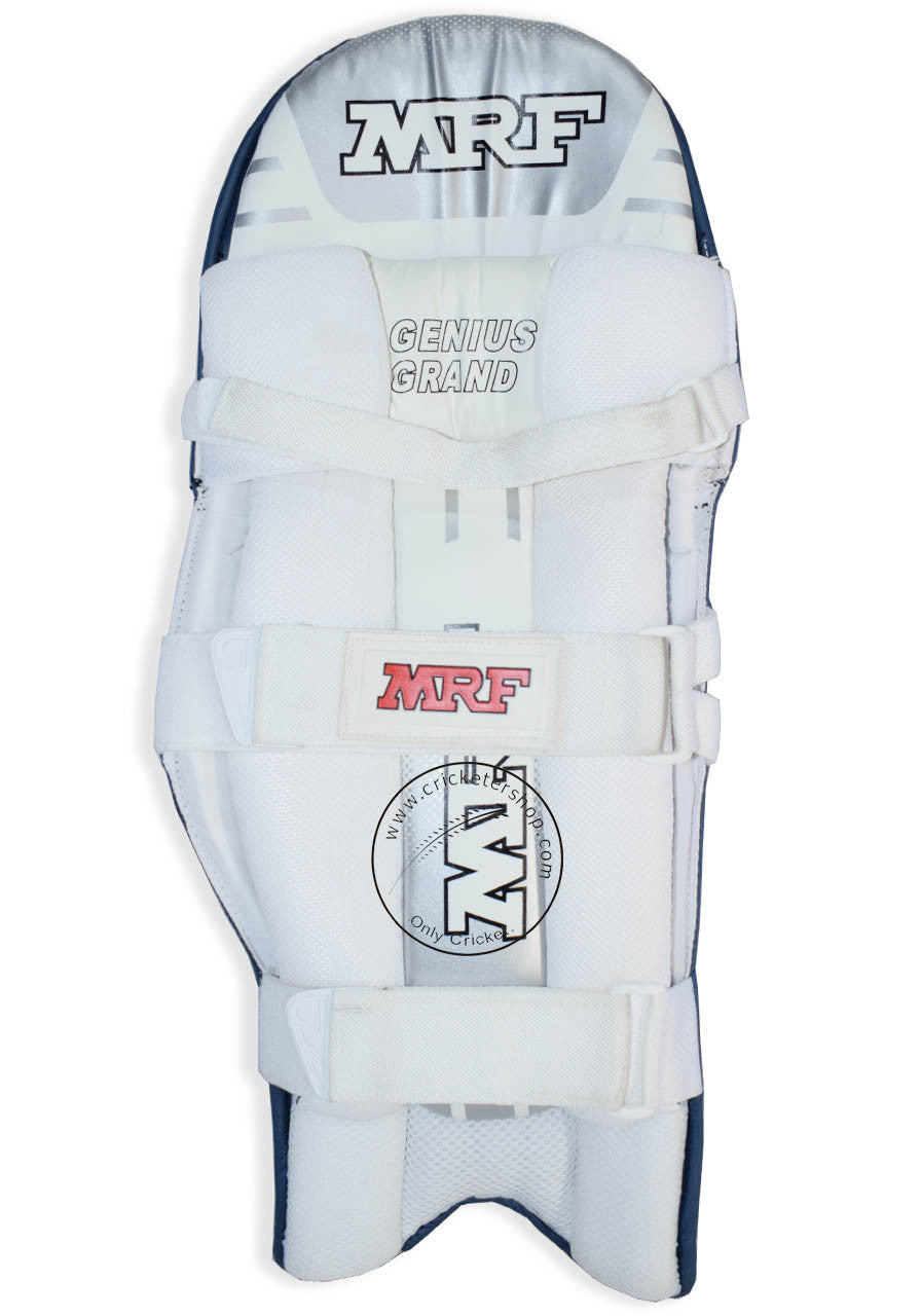 MRF Genius Grand Navy Blue Colored Cricket Batting Pads Leg Guard Mens Size