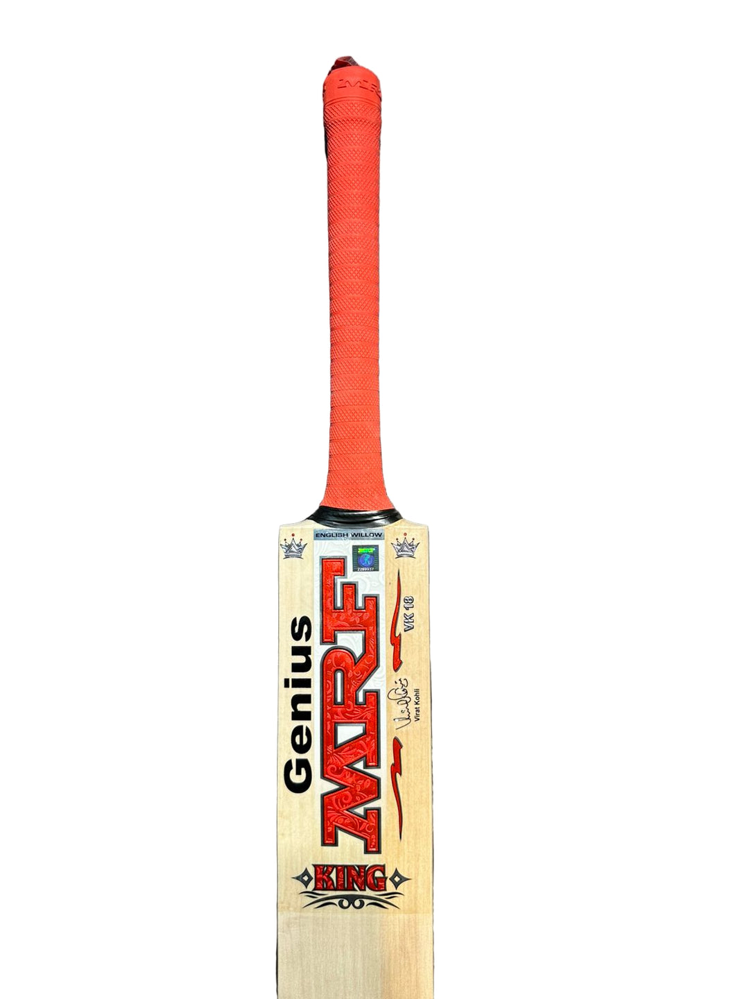 MRF Genius King English Willow Cricket Bat Size SH@front view6
